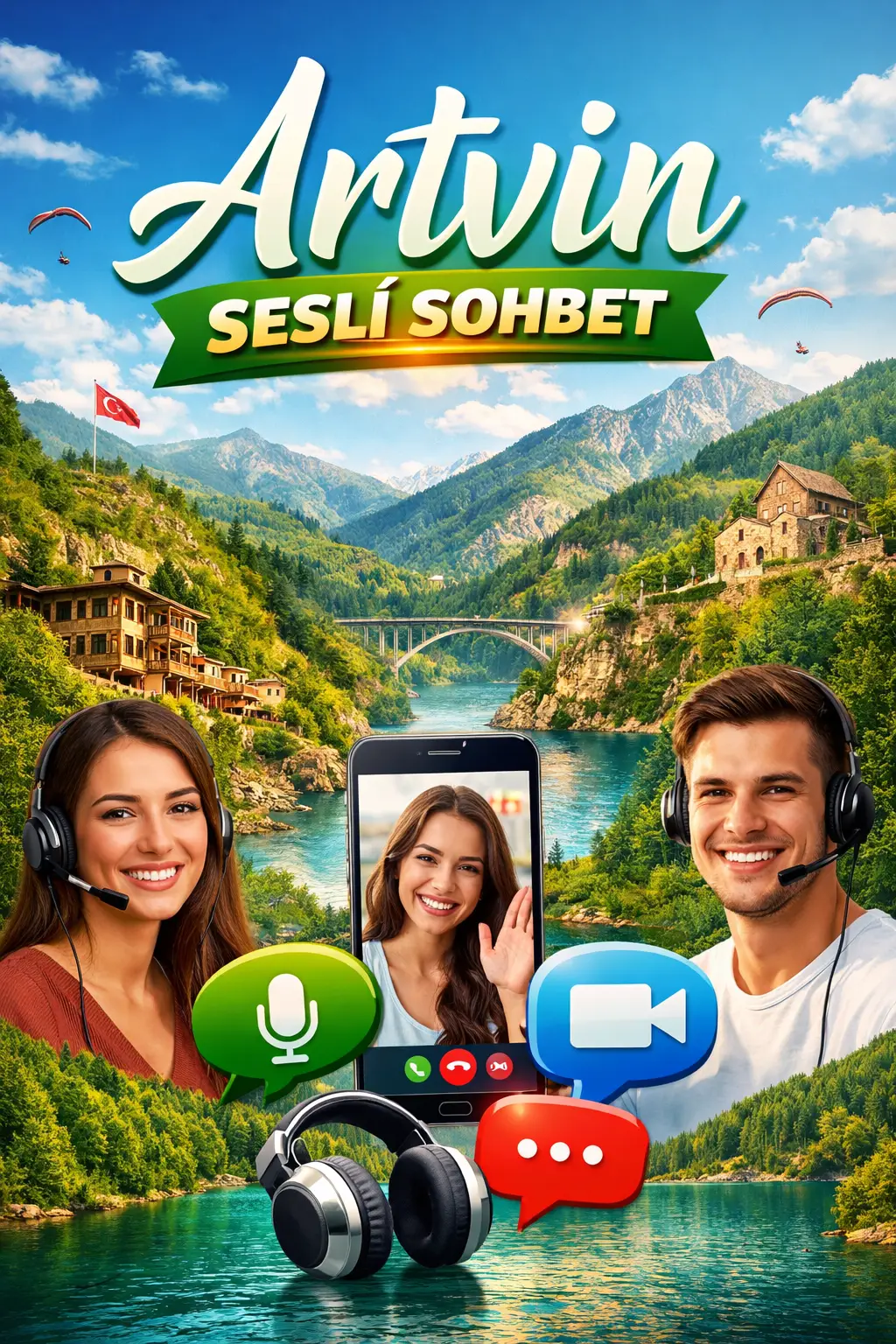 Artvin sesli sohbet odalarıyla doğal, içten ve kültürel bir sohbet deneyimi yaşayın. Sesli chat ile yeni arkadaşlıklar kurun ve bağları güçlendirin