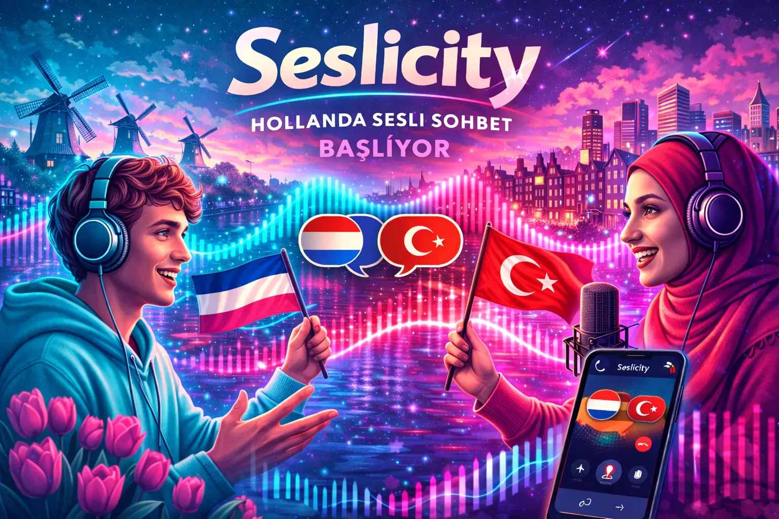 Hollanda Sesli Sohbet ve Görüntülü Chat | Seslicity ile Tanış