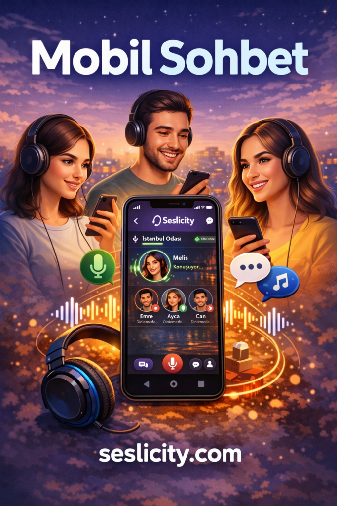Mobil sesli sohbet deneyimi Seslicity’de. Şehir odaları, canlı sohbet ve eğlenceli topluluk seni bekliyor.